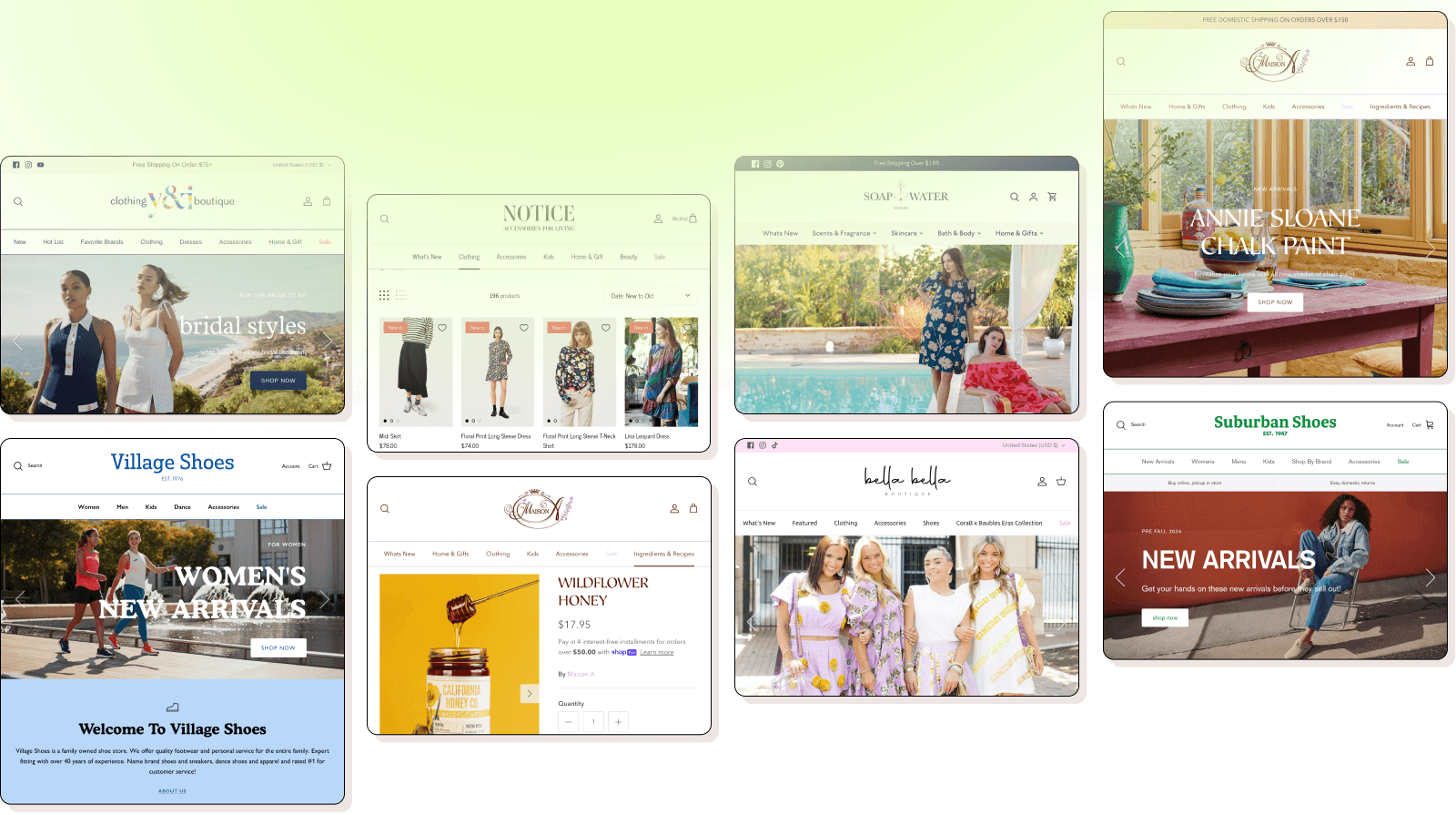 Shopify storefront gallery