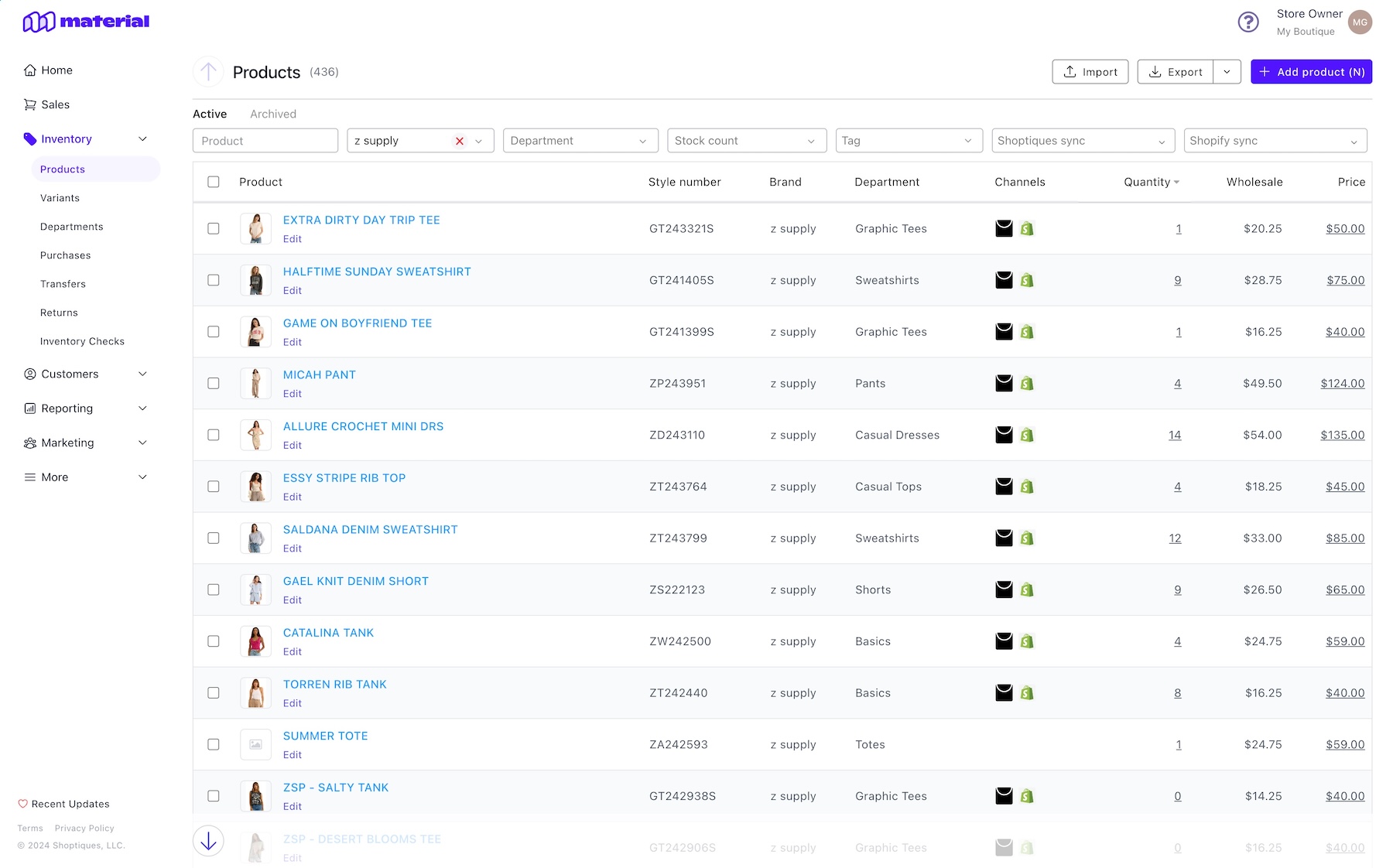 Material POS product tour video screengrab